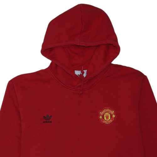Adidas Mens Red Manchester United Pullover Hoodie XL