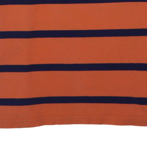 Chaps Men's Orange Striped 2XLT Cotton Polo Shirt