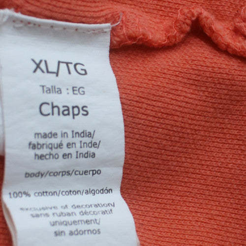 Chaps Men's Orange XL Cotton Polo Shirt Classic Fit
