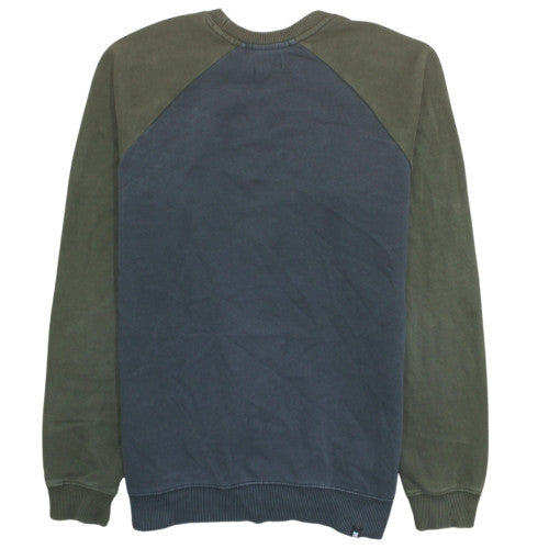 DC Men Green Crew Neck Fleece Logo Sweatshirt Size Small