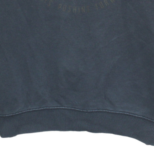 DC Men Green Crew Neck Fleece Logo Sweatshirt Size Small