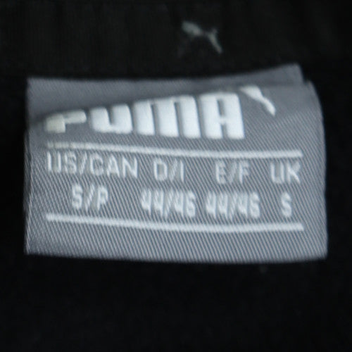 Puma Men's Black Small Pullover Hoodie with Logo Detail