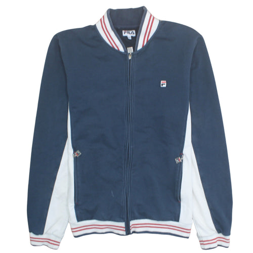 FILA Men’s Blue Full Zip Sweatshirt Jacket L Logo Sports Casual