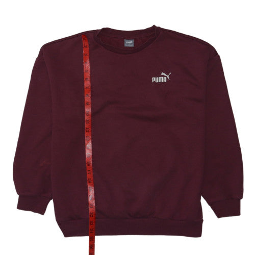 Puma Men Red Crew Neck Pullover Sweatshirt Size M