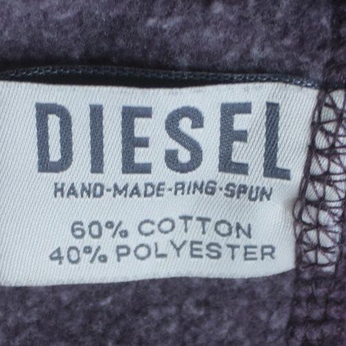 Diesel Mens Purple Full Zip Hoodie 2XL Classic Hooded Sweatshirt