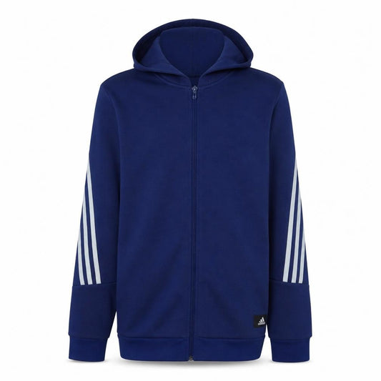 Adidas Boys Blue Full Zip Hoodie XL 15-16 Years Primegreen