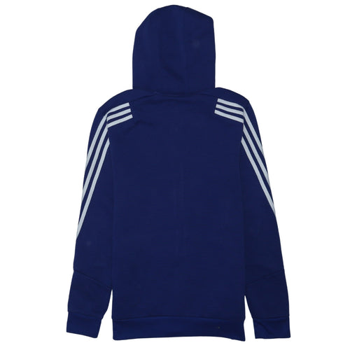 Adidas Boys Blue Full Zip Hoodie XL 15-16 Years Primegreen