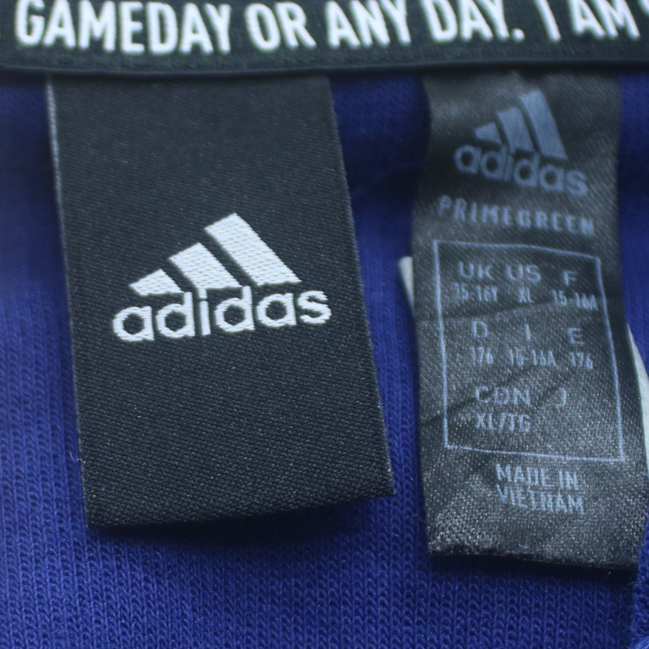 Adidas Boys Blue Full Zip Hoodie XL 15-16 Years Primegreen