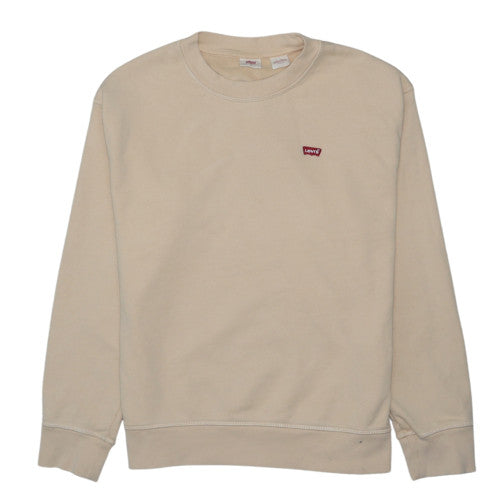 Levi's Men's Beige Crew Neck Pullover Sweatshirt S Regular Fit