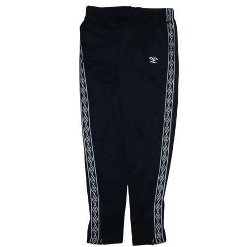 Umbro Men's Black XL Track Pants with Side Stripe and Zip Pockets