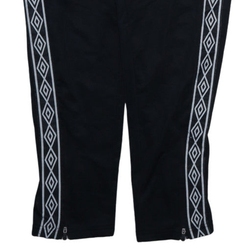 Umbro Men's Black XL Track Pants with Side Stripe and Zip Pockets