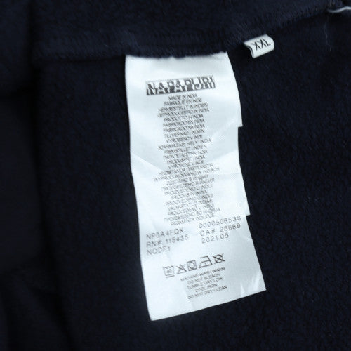 Napapijri Men's Blue XXL Pullover Hoodie Fleece Lined Outdoor