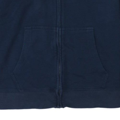 Tommy Hilfiger Men's Blue Full Zip Hoodie XL Logo Trim
