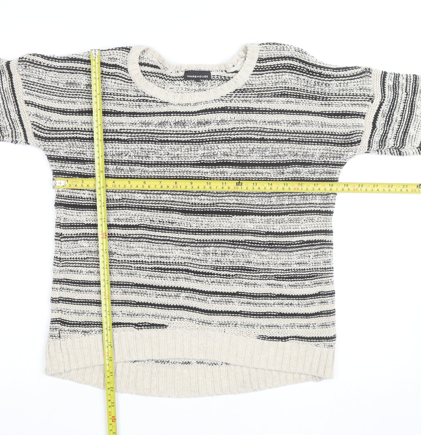 Warehouse Women’s Multicoloured Knit Striped Pullover Jumper Size 12