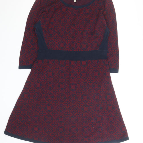 Pepperberry Womens Red Knee Length A-Line Knit Dress Size 16