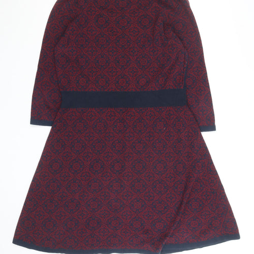 Pepperberry Womens Red Knee Length A-Line Knit Dress Size 16