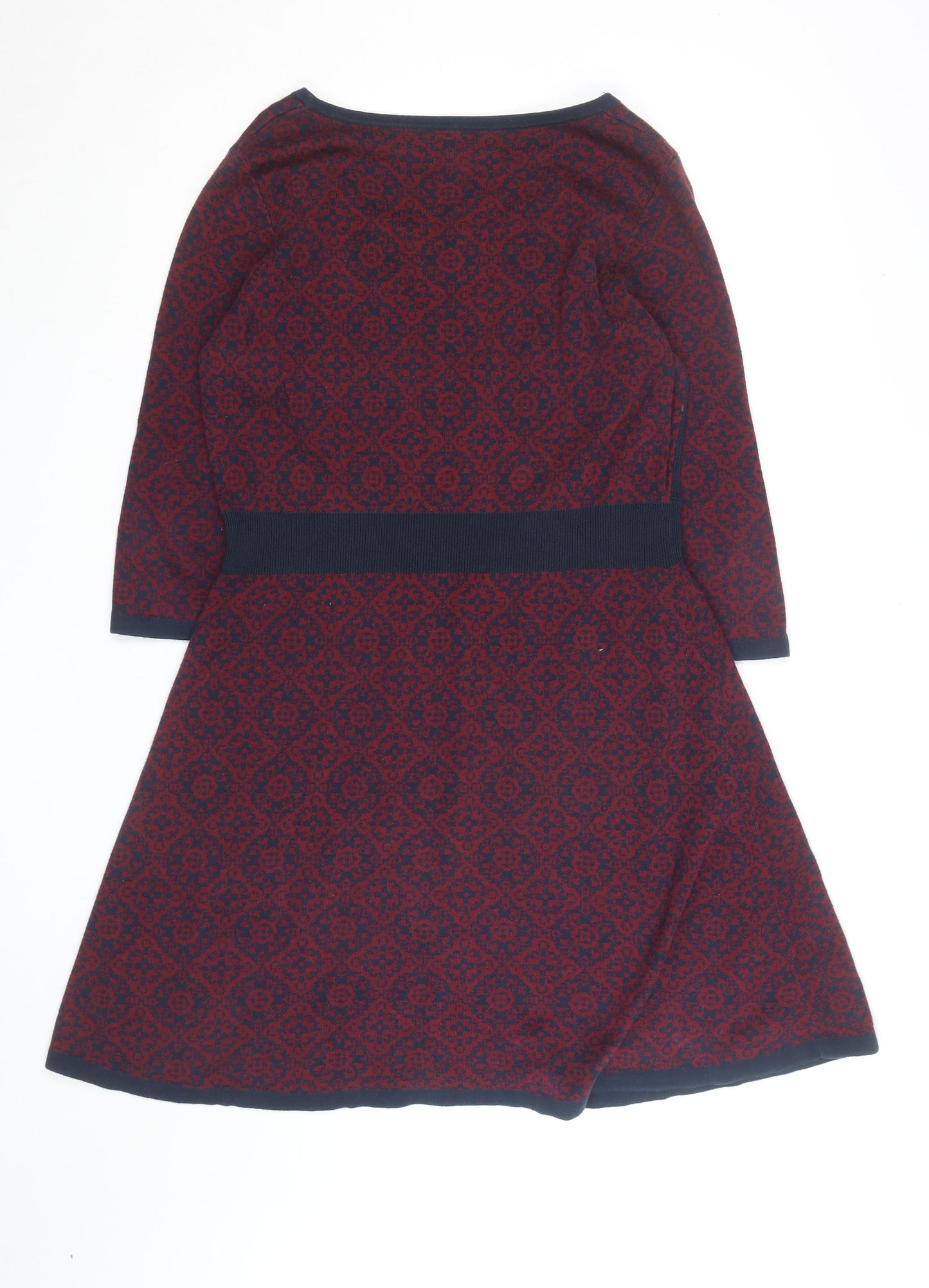 Pepperberry Womens Red Knee Length A-Line Knit Dress Size 16