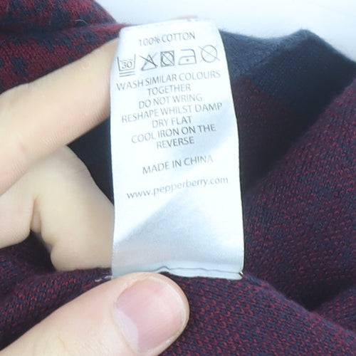 Pepperberry Womens Red Knee Length A-Line Knit Dress Size 16
