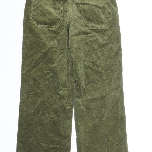 Marks and Spencer Women’s Green Corduroy Trousers Size 12 Regular Fit