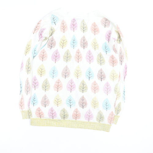 Laura Ashley Women’s Multicoloured Leaf Print Cardigan UK 12
