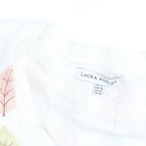 Laura Ashley Women’s Multicoloured Leaf Print Cardigan UK 12