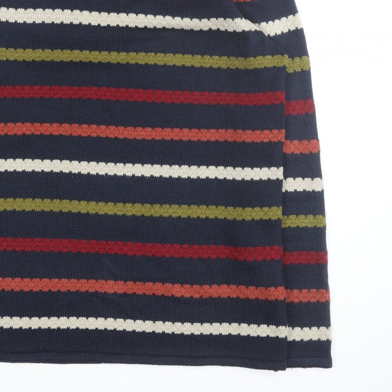 Isle Essentials Unisex Multicoloured Striped Knit Jumper Size S