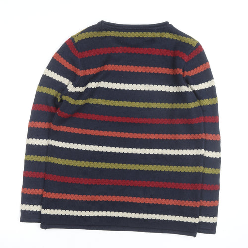 Isle Essentials Unisex Multicoloured Striped Knit Jumper Size S