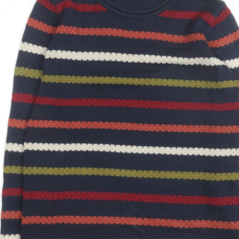 Isle Essentials Unisex Multicoloured Striped Knit Jumper Size S