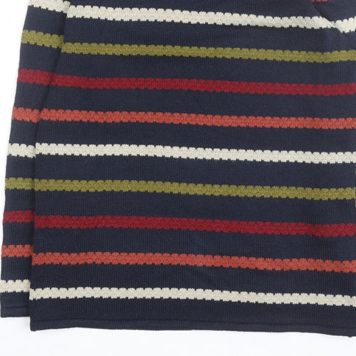 Isle Essentials Unisex Multicoloured Striped Knit Jumper Size S