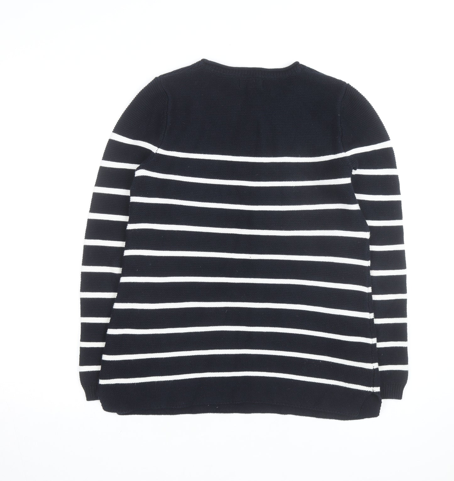 Cambridge Dry Goods Women's Blue Striped Cotton Jumper Size 8
