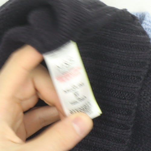Marks and Spencer Women’s Blue Mix Geometric Mock Neck Pullover Jumper XS