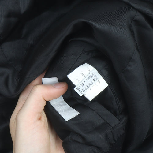 Erich Fend Women's Black Wool Cashmere Long Overcoat Size 12