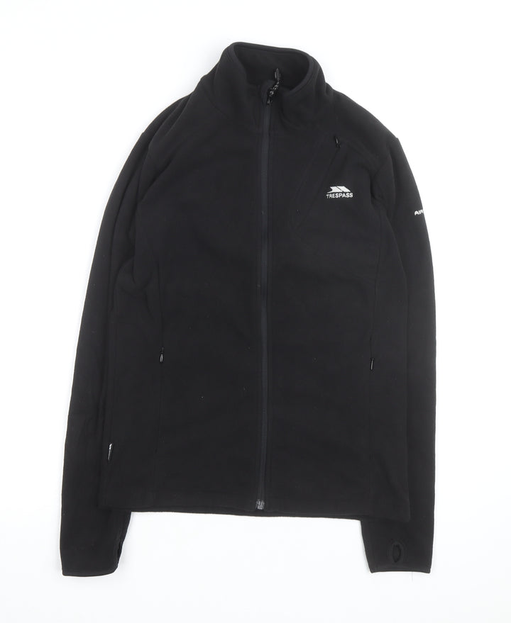 Trespass Womens Black Fleece Full Zip Jacket Size 10 Regular Fit