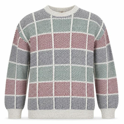 American Edition Men's Multicoloured XL Chunky Knit Cotton Jumper