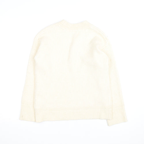 Marks and Spencer Women’s Ivory V-Neck Knit Jumper Size S