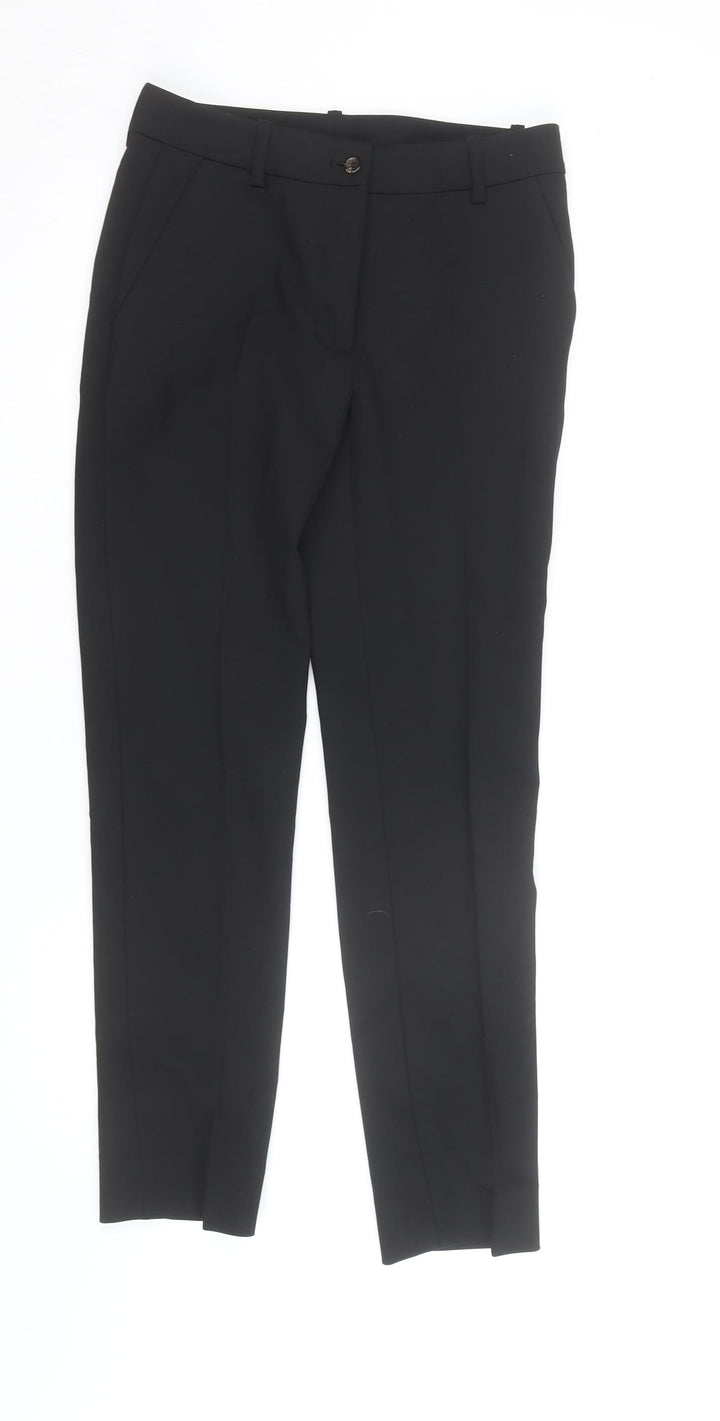 ROSSO35 Women's Black Slim Fit Tailored Trousers Size 12