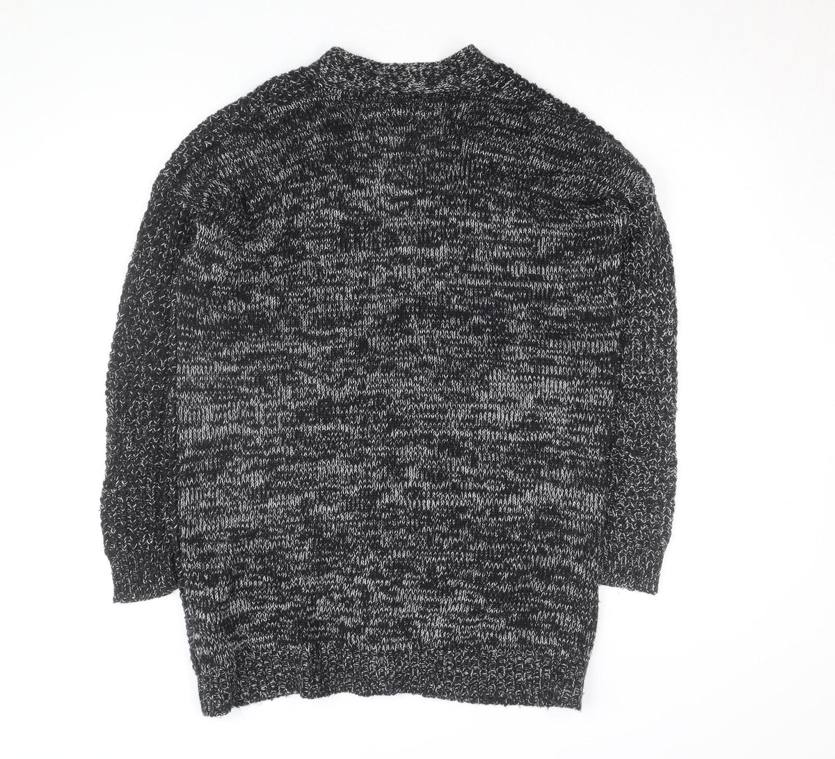 Vero Moda Women's Black Chunky Knit Open Cardigan M