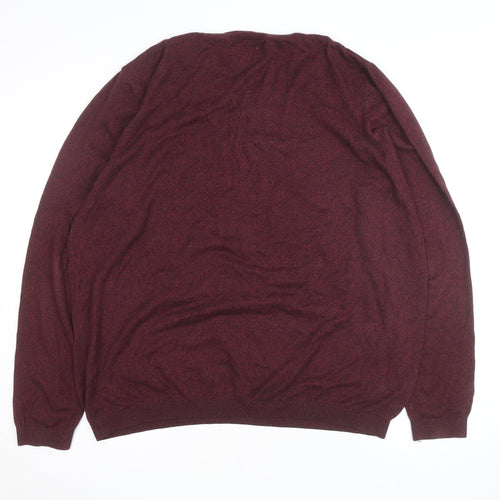 Topman Men's Red XL Cotton Blend Crew Neck Jumper