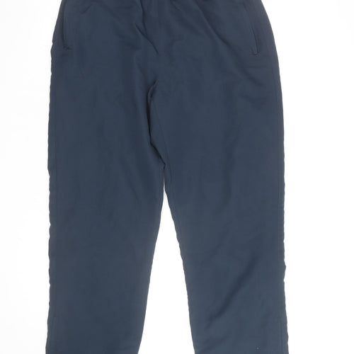 Dunlop Men's Blue L Track Pants Lightweight Woven Polyester Trousers