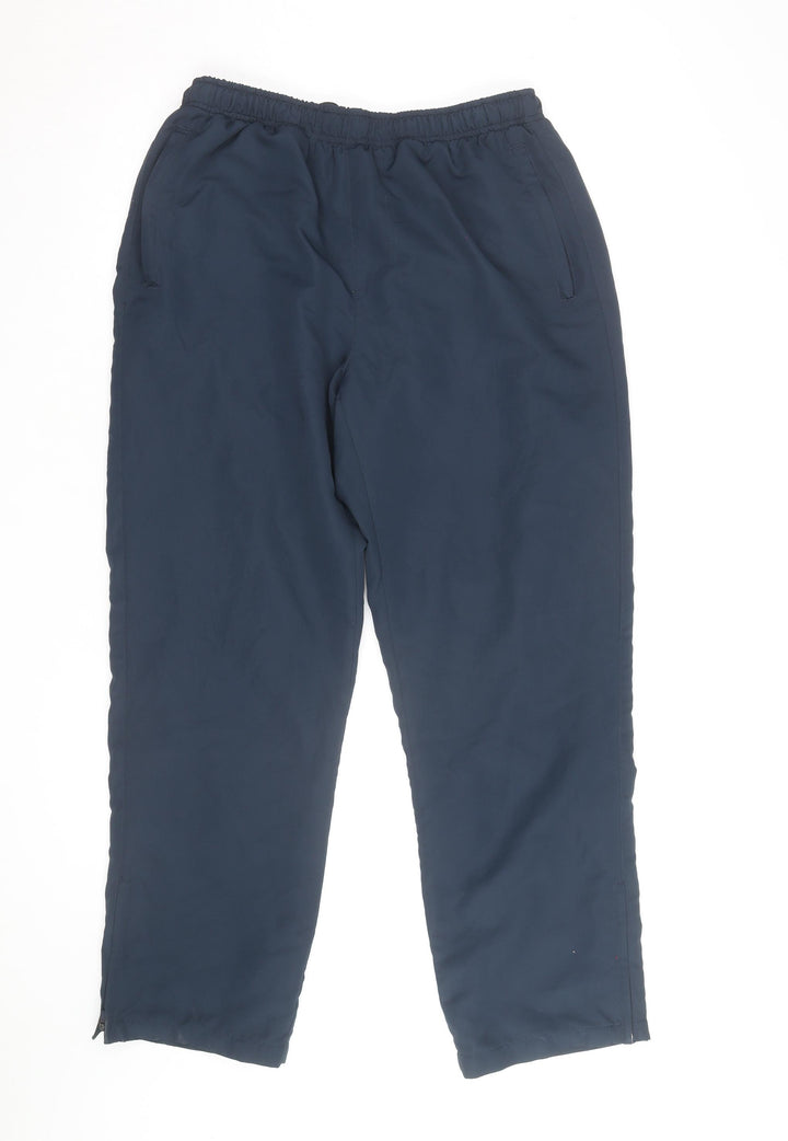 Dunlop Men's Blue L Track Pants Lightweight Woven Polyester Trousers
