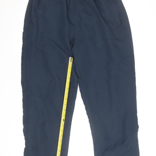 Dunlop Men's Blue L Track Pants Lightweight Woven Polyester Trousers