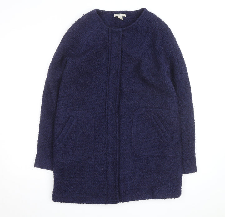 Sfera Women's Blue Wool Blend Mid-Length Coatigan Size S