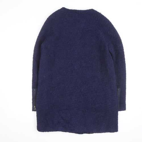 Sfera Women's Blue Wool Blend Mid-Length Coatigan Size S