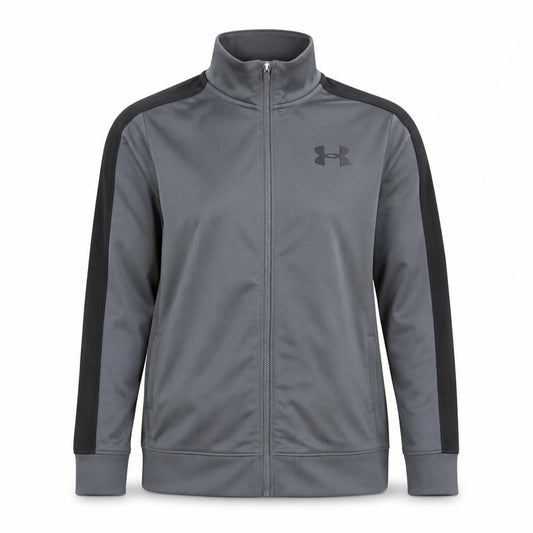 Under Armour Girls Grey Medium Full Zip Track Jacket Teen Sportswear