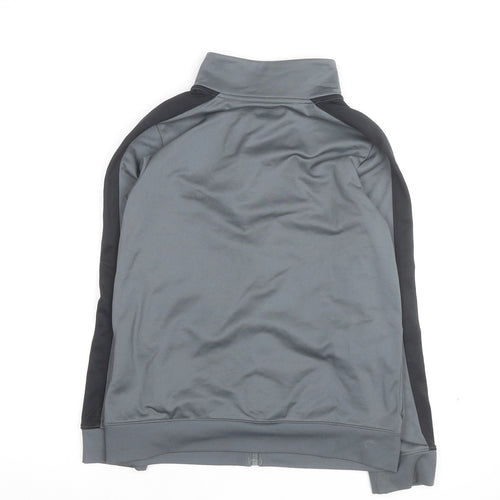 Under Armour Girls Grey Medium Full Zip Track Jacket Teen Sportswear