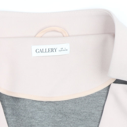 Gallery Women’s Beige Mid-Length Open Coatigan L