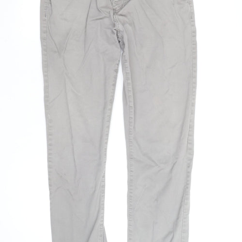U.S. Polo Assn. Men's Grey Chino Trousers Size 32 Regular Fit