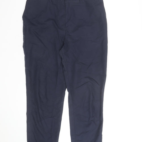 Marks and Spencer Women’s Navy Chino Trousers Size 14 Regular Fit
