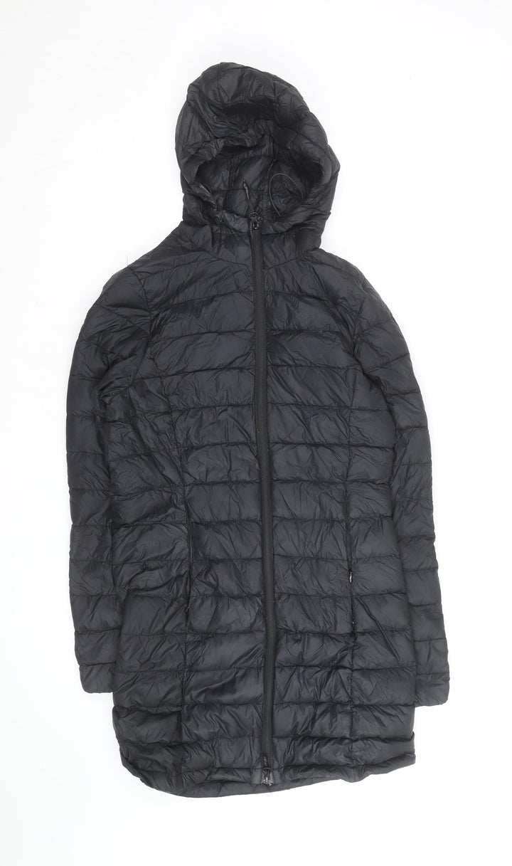 McKINLEY Women's Black Long Puffer Jacket Size 16 Hooded Lined