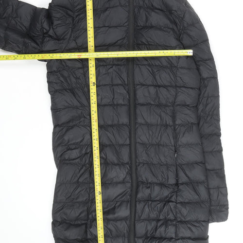 McKINLEY Women's Black Long Puffer Jacket Size 16 Hooded Lined